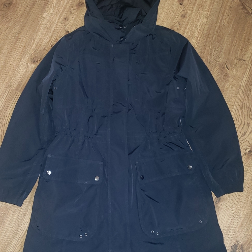 Athleta rain coat sx large midnight blue